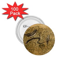 Birds Figure Old Brown 1 75  Buttons (100 Pack)  by Nexatart