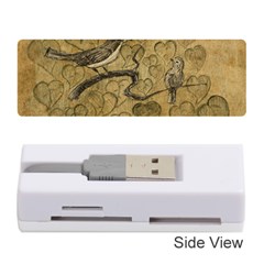 Birds Figure Old Brown Memory Card Reader (stick)  by Nexatart