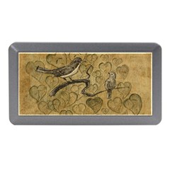 Birds Figure Old Brown Memory Card Reader (mini) by Nexatart