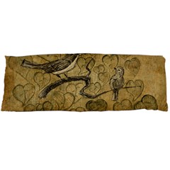 Birds Figure Old Brown Body Pillow Case Dakimakura (two Sides) by Nexatart