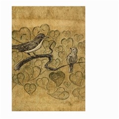 Birds Figure Old Brown Large Garden Flag (two Sides) by Nexatart