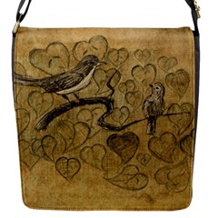 Birds Figure Old Brown Flap Messenger Bag (s) by Nexatart