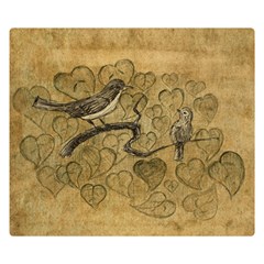 Birds Figure Old Brown Double Sided Flano Blanket (small)  by Nexatart