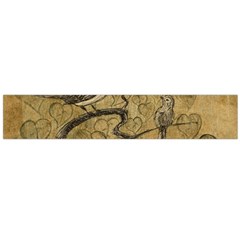 Birds Figure Old Brown Flano Scarf (large) by Nexatart