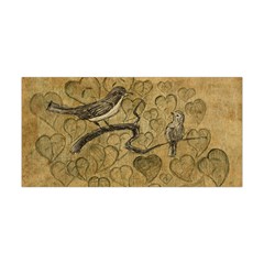 Birds Figure Old Brown Yoga Headband by Nexatart