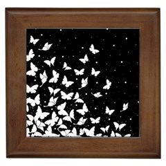 Butterfly Pattern Framed Tiles by Valentinaart