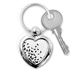 Butterfly Pattern Key Chains (heart)  by Valentinaart