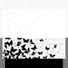 Butterfly Pattern Rectangular Jigsaw Puzzl by Valentinaart