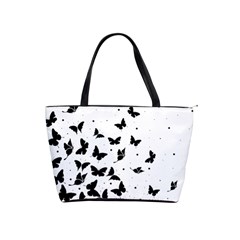 Butterfly Pattern Shoulder Handbags by Valentinaart