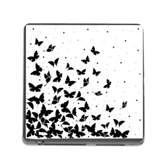 Butterfly Pattern Memory Card Reader (square) by Valentinaart