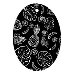 Tropical Pattern Oval Ornament (two Sides) by Valentinaart