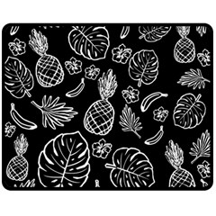 Tropical Pattern Fleece Blanket (medium)  by Valentinaart