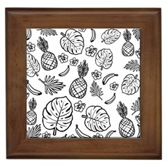 Tropical Pattern Framed Tiles by Valentinaart