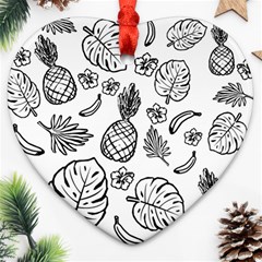 Tropical Pattern Ornament (heart) by Valentinaart