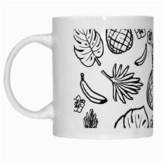 Tropical Pattern White Mugs by Valentinaart