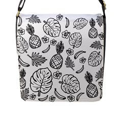 Tropical Pattern Flap Messenger Bag (l)  by Valentinaart