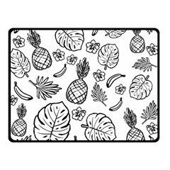 Tropical Pattern Double Sided Fleece Blanket (small)  by Valentinaart