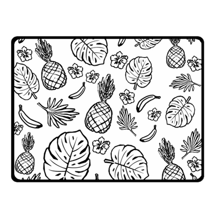 Tropical pattern Double Sided Fleece Blanket (Small) 