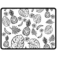 Tropical Pattern Double Sided Fleece Blanket (large)  by Valentinaart