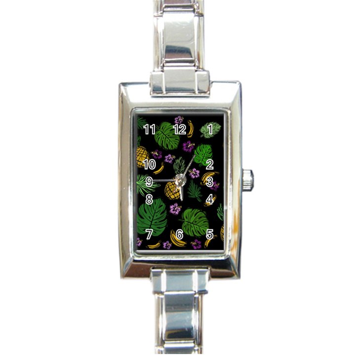 Tropical pattern Rectangle Italian Charm Watch