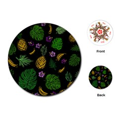 Tropical Pattern Playing Cards (round)  by Valentinaart