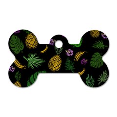 Tropical Pattern Dog Tag Bone (two Sides) by Valentinaart