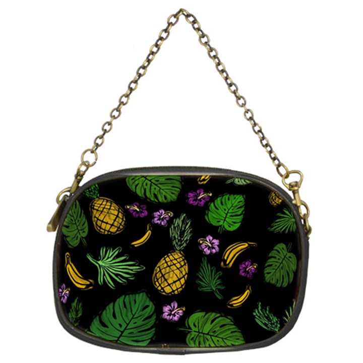 Tropical pattern Chain Purses (Two Sides) 