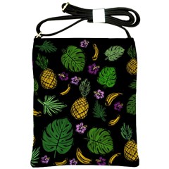 Tropical Pattern Shoulder Sling Bags by Valentinaart