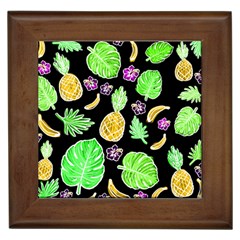 Tropical Pattern Framed Tiles by Valentinaart