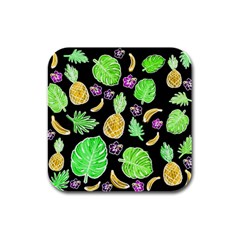 Tropical Pattern Rubber Square Coaster (4 Pack)  by Valentinaart