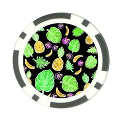 Tropical Pattern Poker Chip Card Guard by Valentinaart