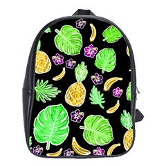 Tropical Pattern School Bags(large)  by Valentinaart