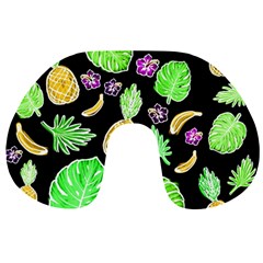 Tropical Pattern Travel Neck Pillows by Valentinaart