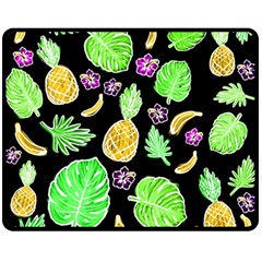 Tropical Pattern Double Sided Fleece Blanket (medium)  by Valentinaart