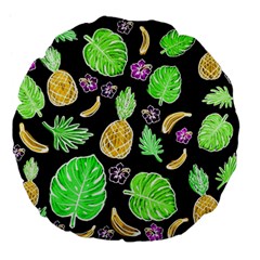 Tropical Pattern Large 18  Premium Flano Round Cushions by Valentinaart