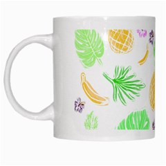 Tropical Pattern White Mugs by Valentinaart