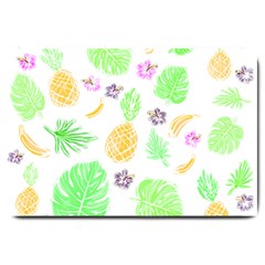 Tropical Pattern Large Doormat  by Valentinaart