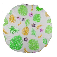 Tropical Pattern Large 18  Premium Round Cushions by Valentinaart