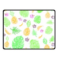 Tropical Pattern Double Sided Fleece Blanket (small)  by Valentinaart