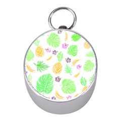 Tropical Pattern Mini Silver Compasses by Valentinaart