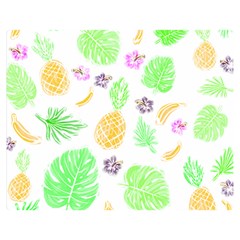 Tropical Pattern Double Sided Flano Blanket (medium)  by Valentinaart