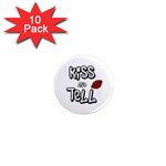 Kiss and tell 1  Mini Magnet (10 pack)  Front