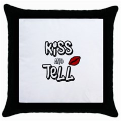 Kiss And Tell Throw Pillow Case (black)