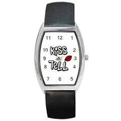 Kiss And Tell Barrel Style Metal Watch by Valentinaart