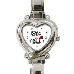 Kiss And Tell Heart Italian Charm Watch by Valentinaart