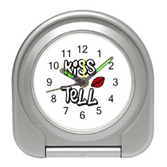 Kiss And Tell Travel Alarm Clocks by Valentinaart