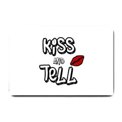 Kiss And Tell Small Doormat  by Valentinaart