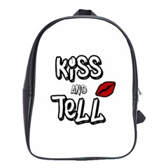 Kiss And Tell School Bags(large)  by Valentinaart