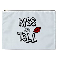 Kiss And Tell Cosmetic Bag (xxl)  by Valentinaart