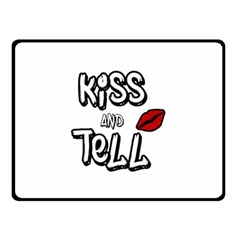 Kiss And Tell Double Sided Fleece Blanket (small)  by Valentinaart